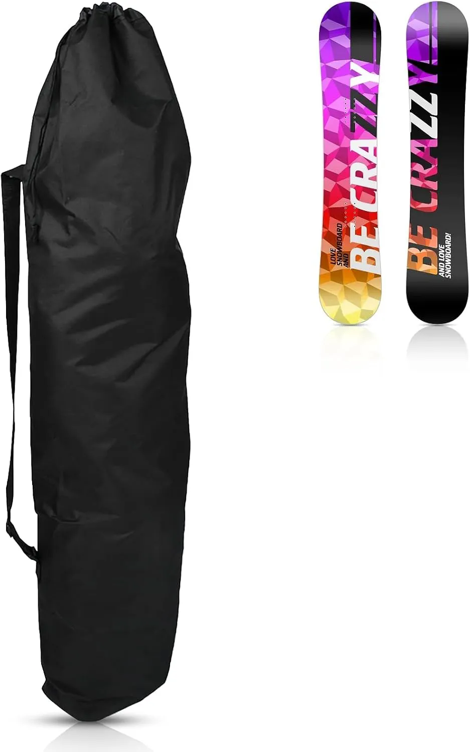 Bild von Cyrank Snowboardbag mit den Maßen 120 x 30 x 15 cm, robuste Tasche für Snowboard und Snowboard-Schuhe
