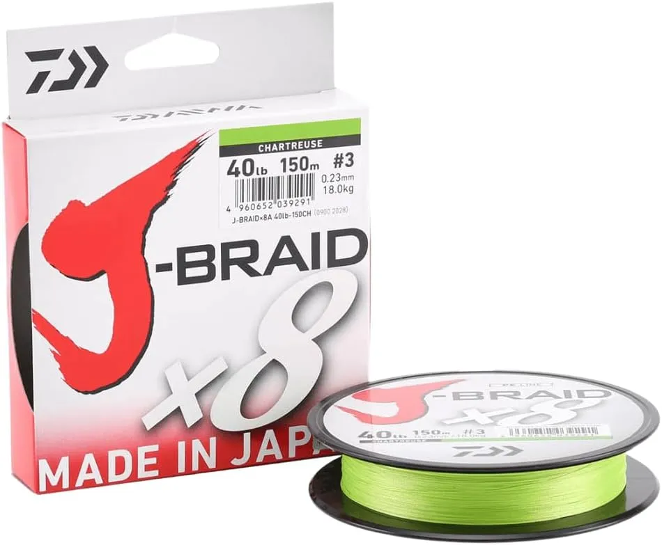Bild von Daiwa J-Braid 8 Angelschnur 0,16mm mit 9kg Tragkraft, 300m in Chartreuse