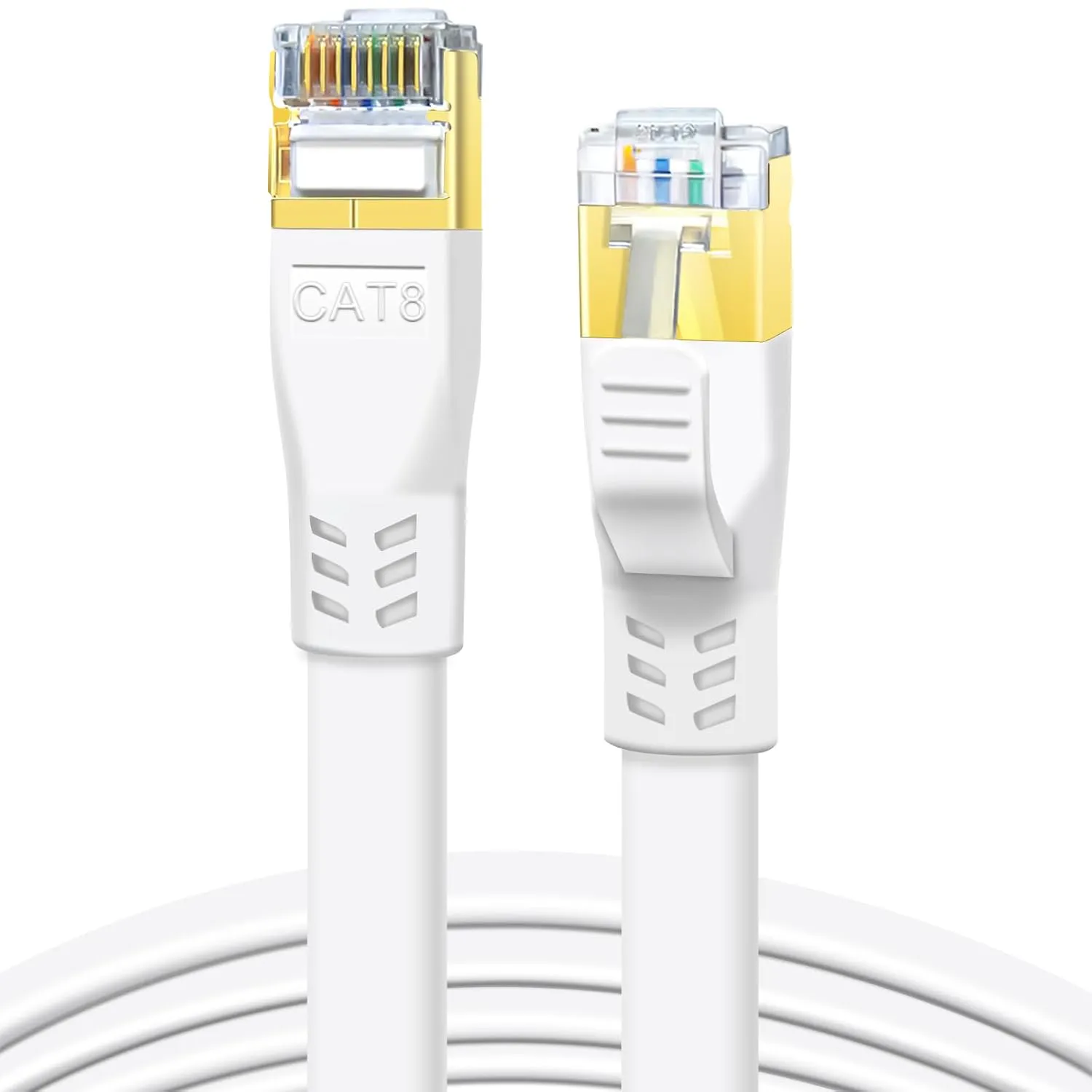 Bild von DDMALL CAT 8 Ethernet Kabel 5 Meter mit 40 Gbps und vergoldetem RJ45 Stecker für Gaming und Netzwerkgeräte