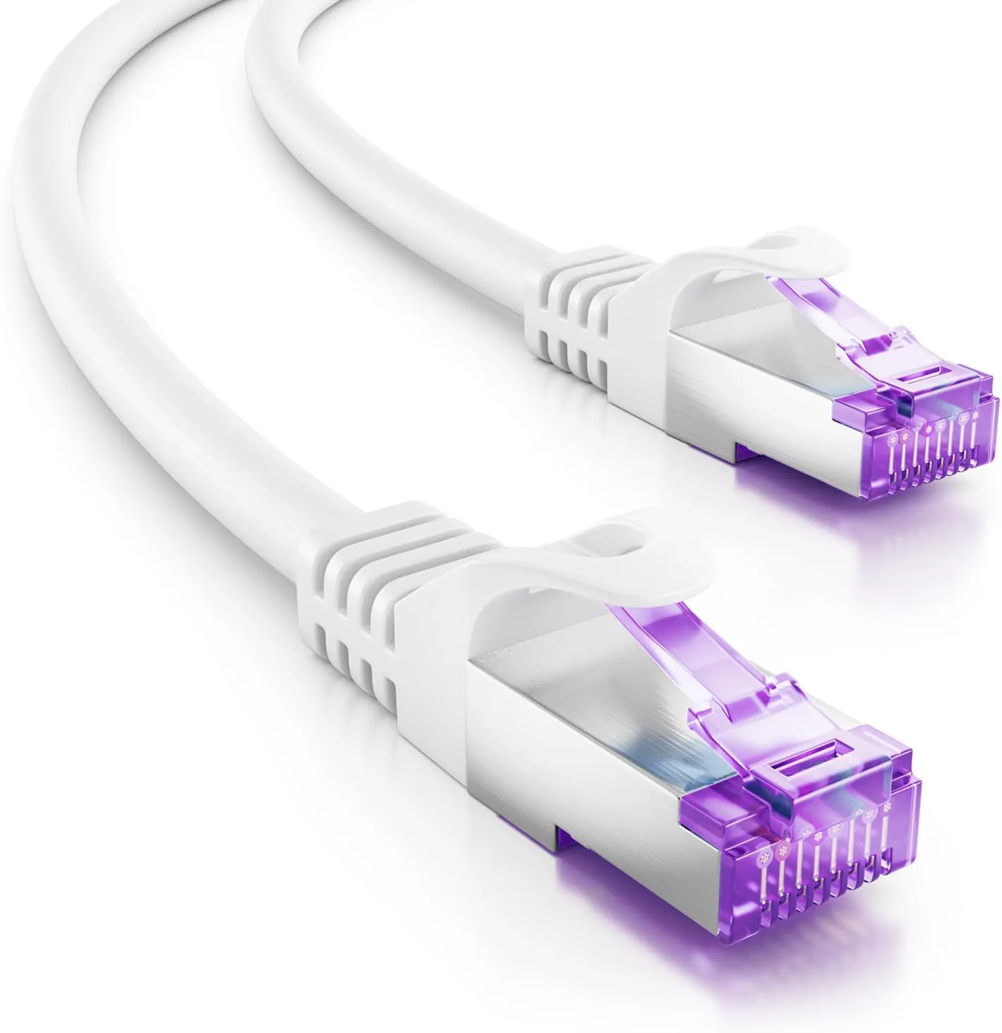 Bild von deleyCON 1,5m CAT7 Netzwerkkabel für 10 Gigabit Ethernet in Weiß