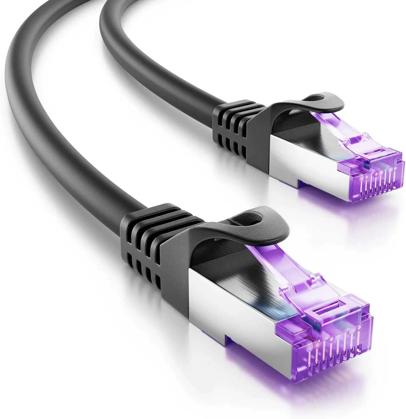 Bild von deleyCON 1,5m CAT7 Netzwerkkabel für 10 Gigabit mit RJ45 Anschluss in Schwarz