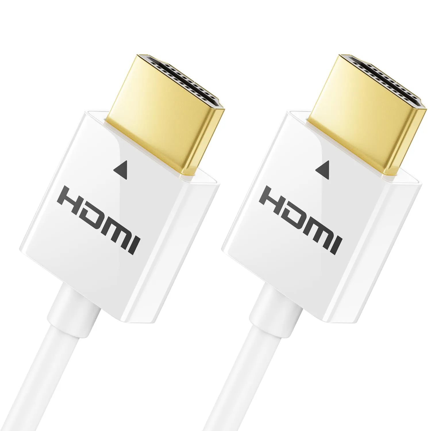 Bild von deleyCON 2m HDMI Kabel Slim High Speed mit Ethernet für 3D und 4K Ultra HD in Weiß