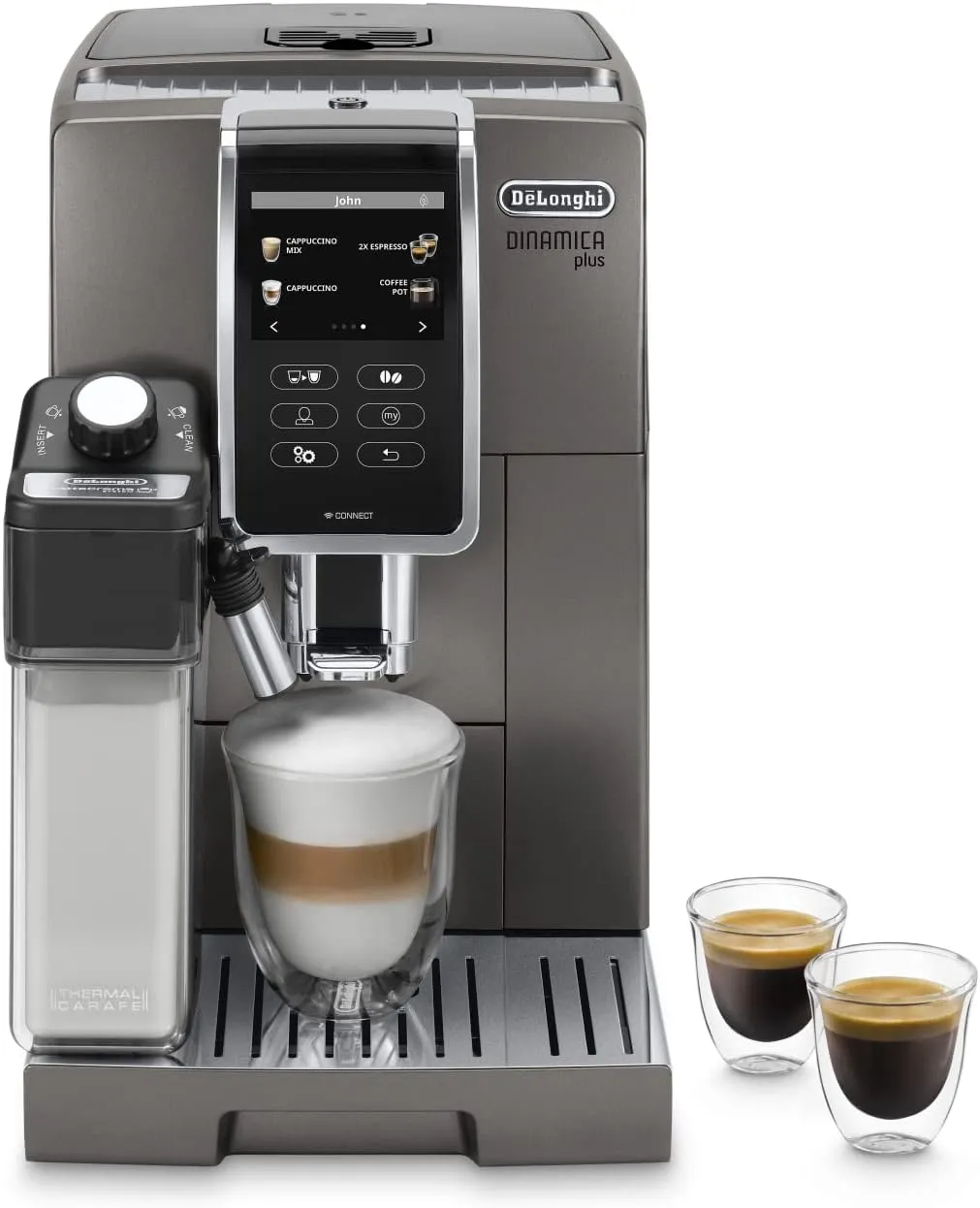 Bild von De'Longhi Dinamica Plus ECAM 370.95.T Kaffeevollautomat mit LatteCrema System und Touchscreen