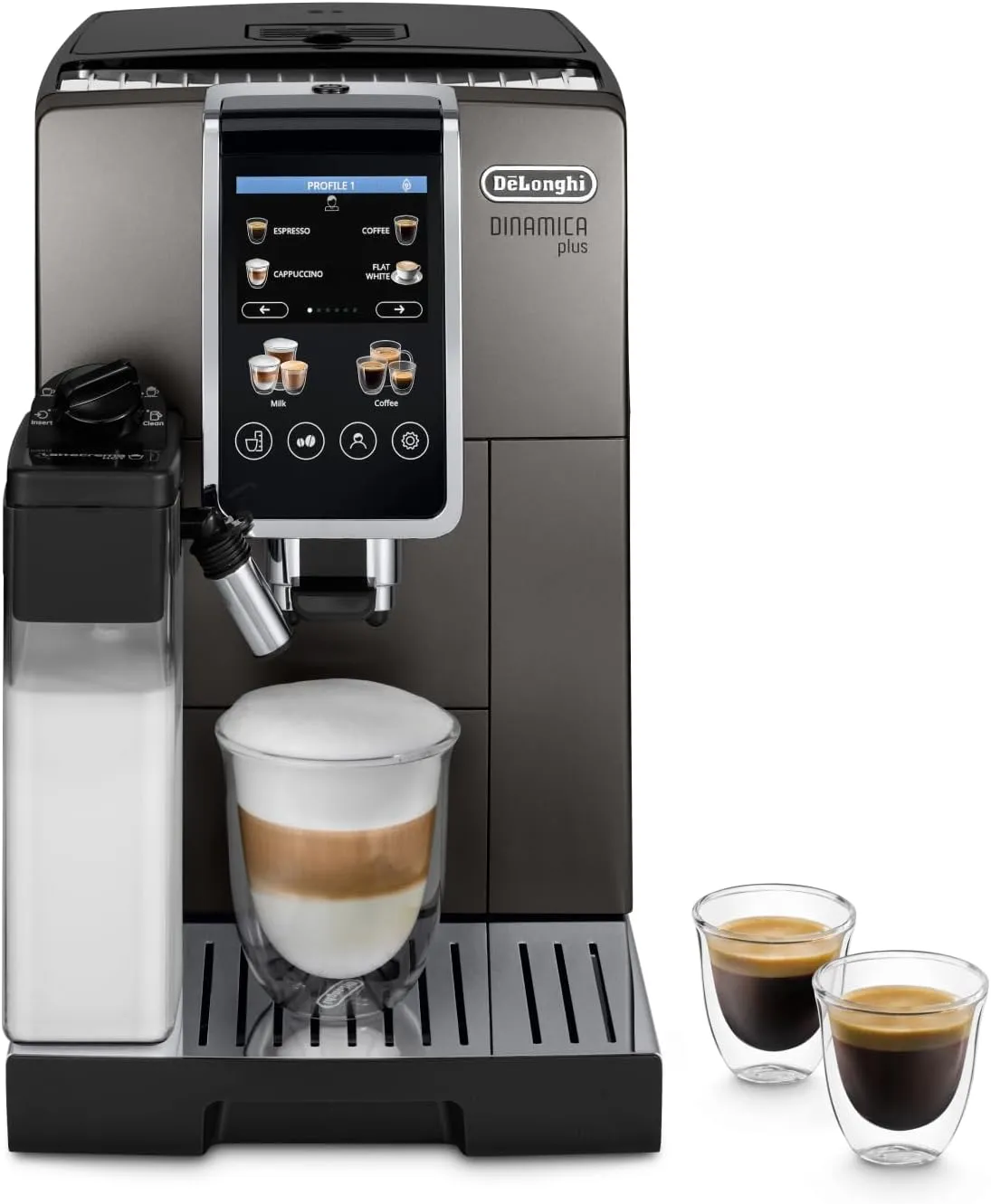 Bild von De'Longhi Dinamica Plus ECAM380.95.TB Kaffeevollautomat mit LatteCrema Milchsystem und 24 Rezepten