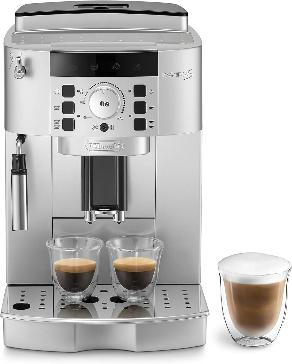 Bild von De'Longhi Magnifica ECAM 22.110.SB Kaffeevollautomat mit Milchaufschäumdüse und 1,8 l Wassertank in Silber