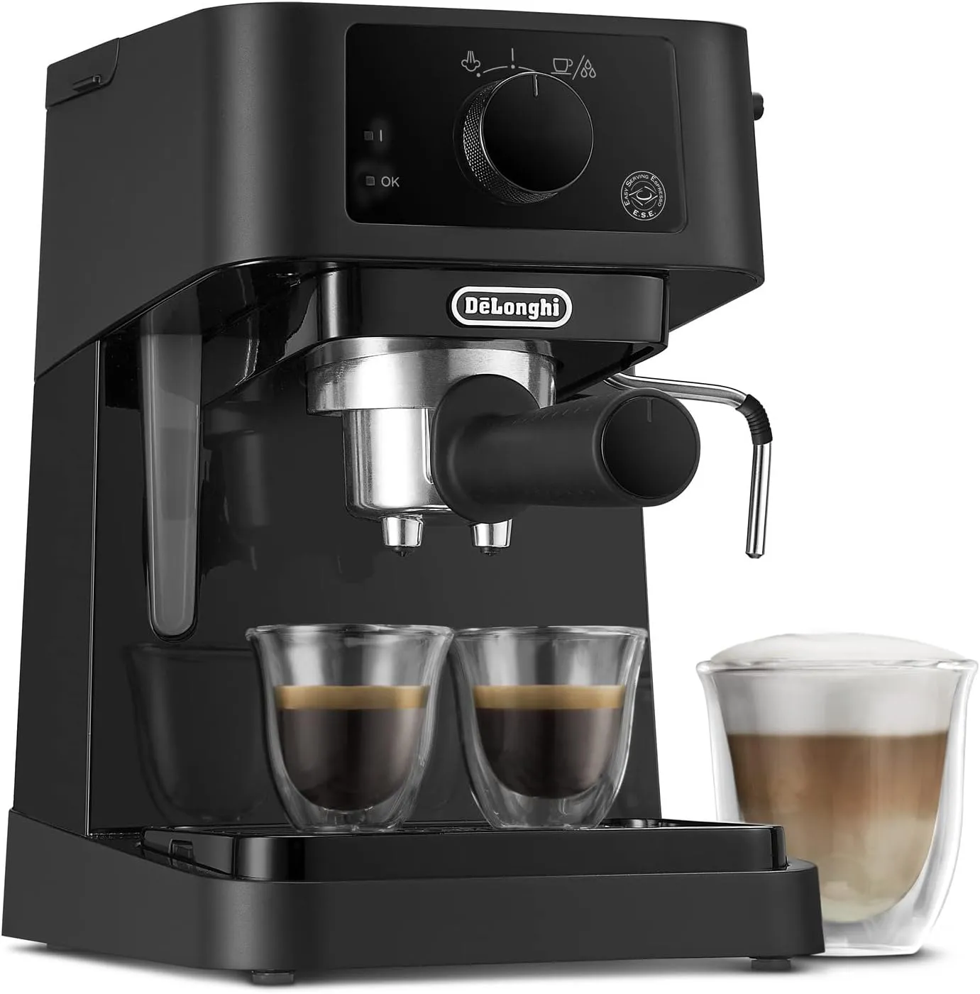 Bild von De'Longhi Stilosa EC 235.BK Espresso Siebträgermaschine mit manuellem Milchaufschäumer und 1 l Wassertank in Schwarz