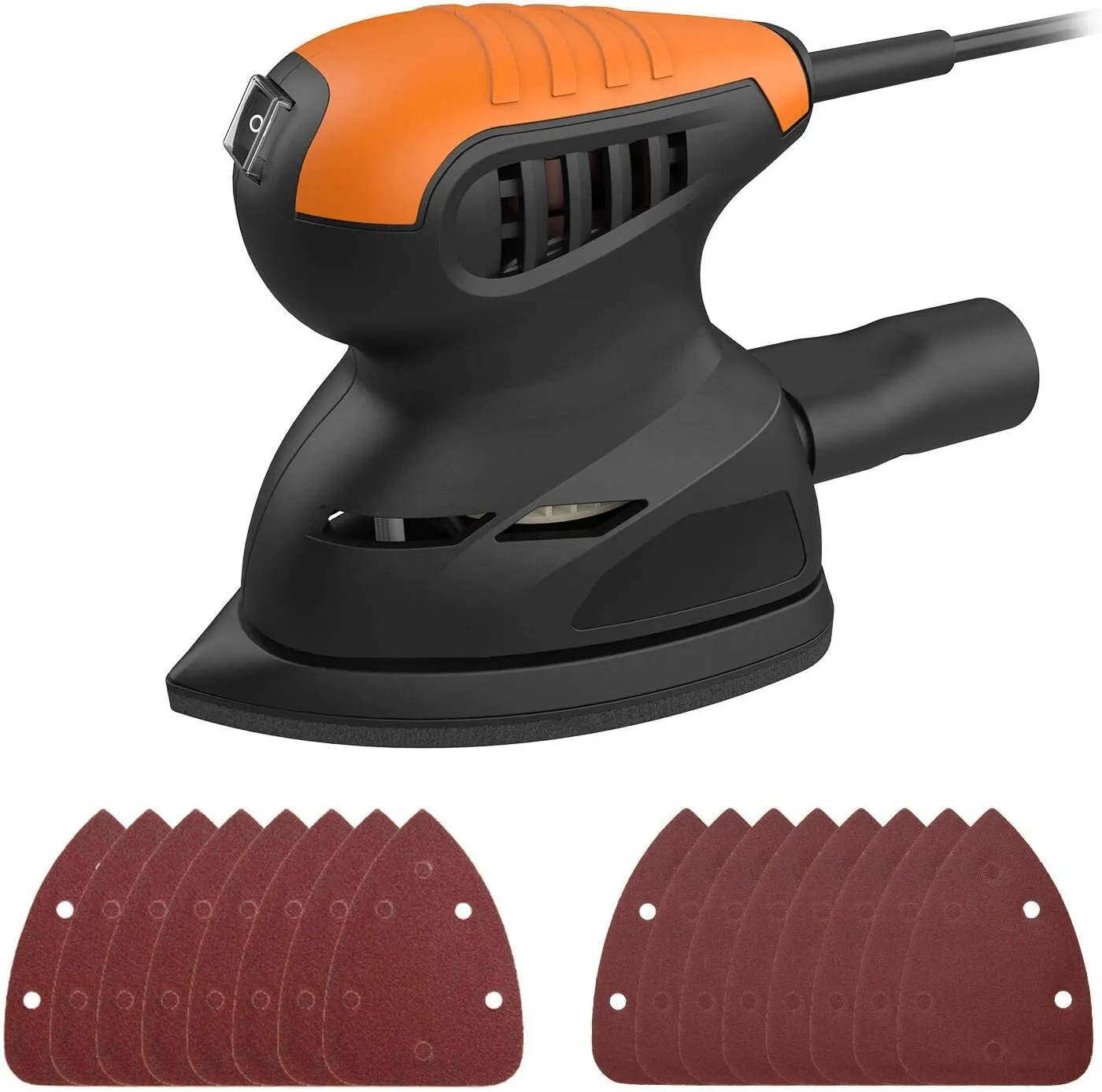 Bild von Detailschleifer mit 125W und 13500RPM, kompakte Schleifmaschine mit 16 Schleifpapieren und Staubsammelsystem für Holz und enge Räume in Heimdekoration und Heimwerkerarbeiten