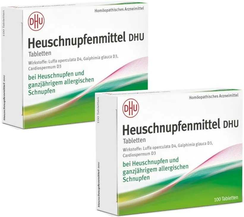 Bild von DHU Heuschnupfenmittel Doppelpack mit 200 Tabletten für natürliche Linderung bei Heuschnupfen und allergischem Schnupfen