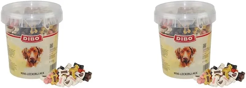 Bild von DIBO Mini Leckerli Mix 500g Eimer für Hunde, Packung mit 2