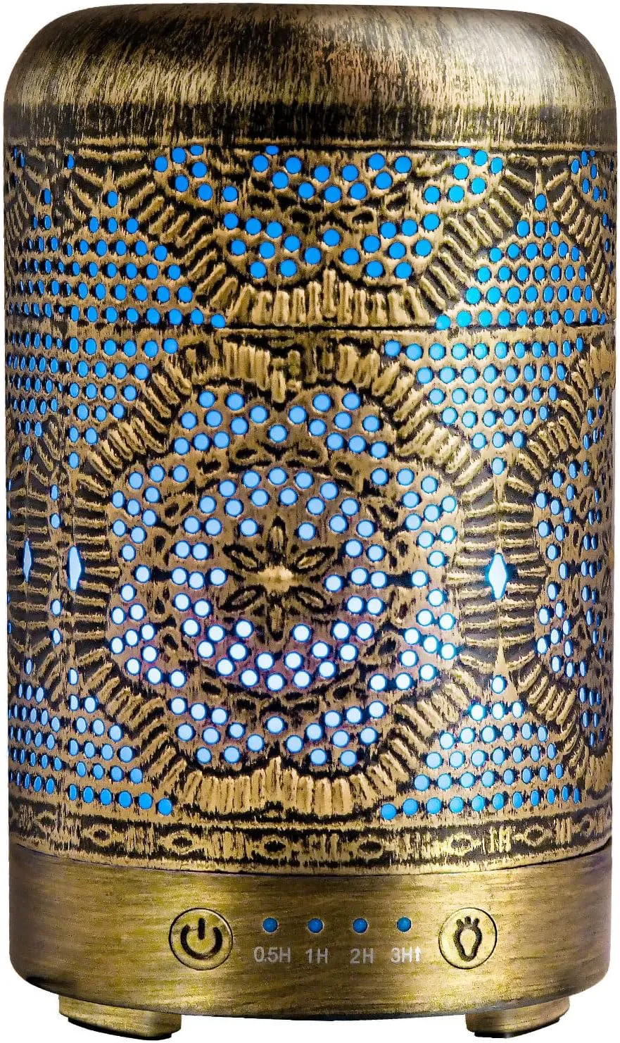 Bild von Diffuserlove Aroma Diffuser 100ml mit Metallgehäuse und 7 Farben Licht für ätherische Öle
