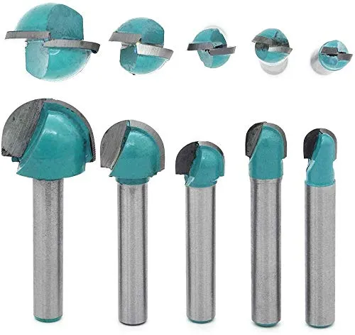 Bild von DingGreat 5-teiliges Oberfräser Set mit 6 mm Schaft und verschiedenen Fräsern für Holzbearbeitung