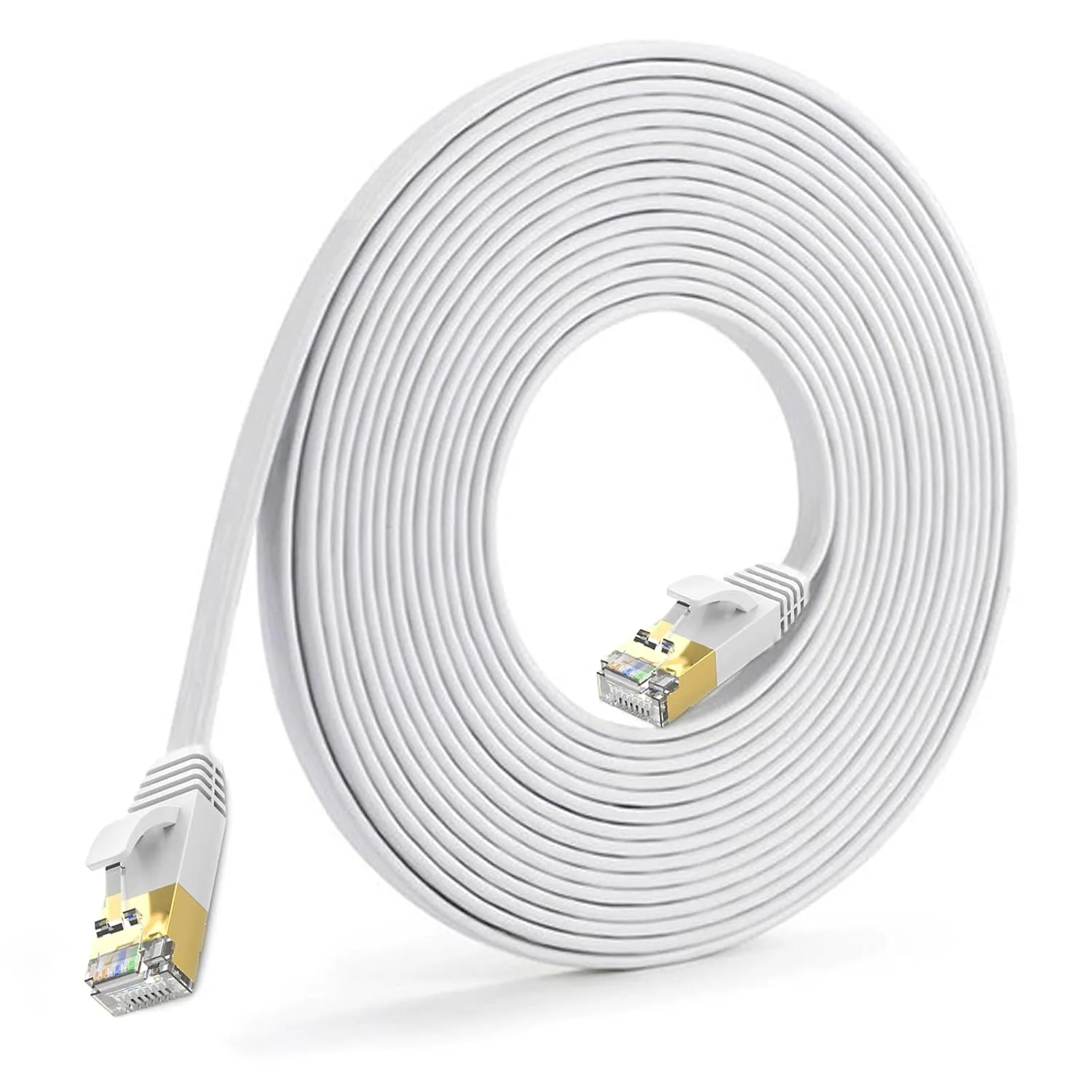 Bild von Diompirux Cat7 Ethernet Kabel 5m flach und dünn mit 10 Gbps Übertragungsrate für PC, Switch, Router und Modem