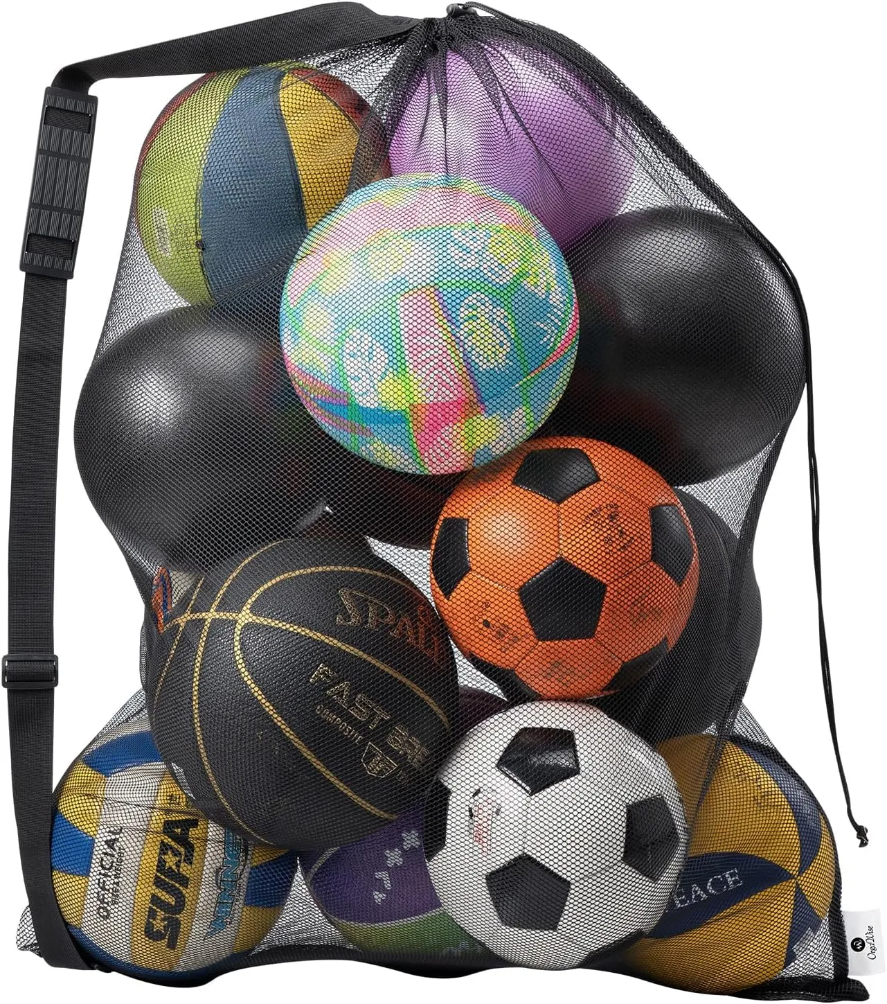 Bild von DoGeek Ballnetz für 10 bis 15 Bälle, geeignet für Schlafsäcke, Bällebäder und Yogabälle