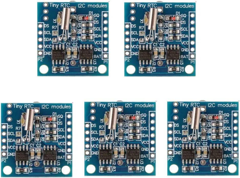 Bild von DollaTek 5er Set RTC I2C DS1307 Modul für Arduino und andere Mikrocontroller