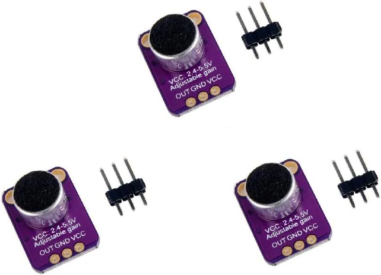 Bild von DollaTek MAX4466 Mikrofonverstärker Modul mit einstellbarer Verstärkung im 3er Set für Arduino
