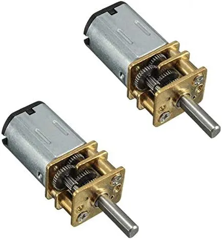 Bild von DollaTek Mini Metall Zahnrad Getriebemotor GA12-N20 mit 2 Stück, 9V und 105 RPM