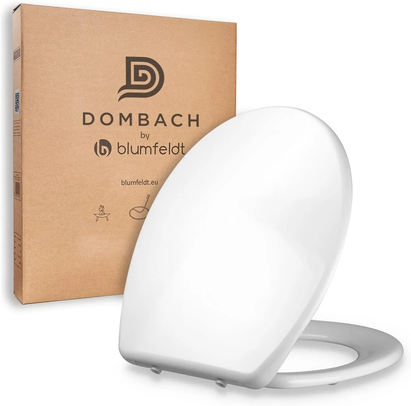 Bild von Dombach Premium WC Sitz mit Absenkautomatik und antibakterieller, abnehmbarer Klobrille in ovaler Form Celesto