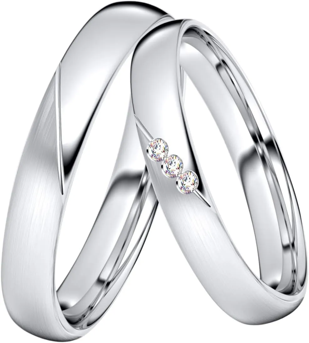 Bild von DOOSTI SWEET Trauring aus 925er Silber für Damen und Herren
