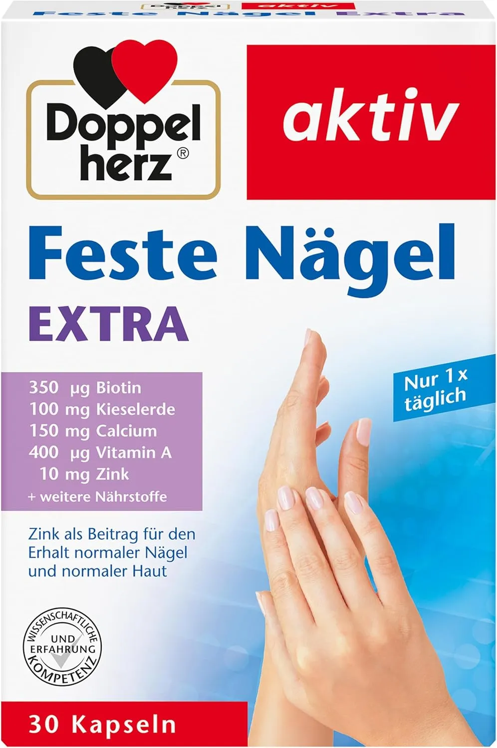 Bild von Doppelherz Feste Nägel Extra mit Zink in 30 Kapseln für gesunde Nägel und Haut