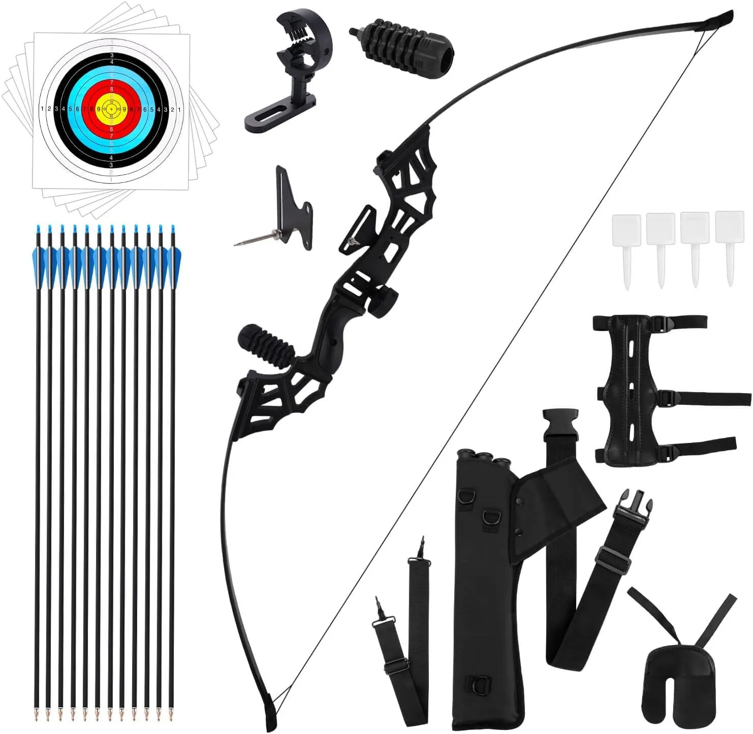 Bild von Dostyle Takedown Recurve Bogen Set mit 40 lbs für Rechtshänder