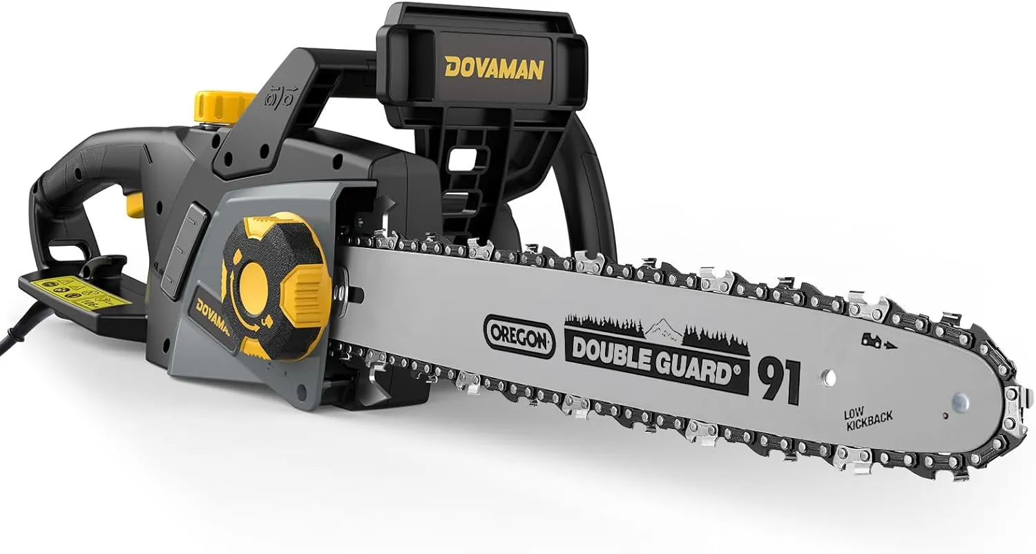 Bild von DOVAMAN DCS01A Elektro-Kettensäge mit 2400 Watt, 40 cm Oregon Schiene, 15 m/s Kettengeschwindigkeit, automatischem Öler und mechanischer Bremse, inklusive 2 Ketten
