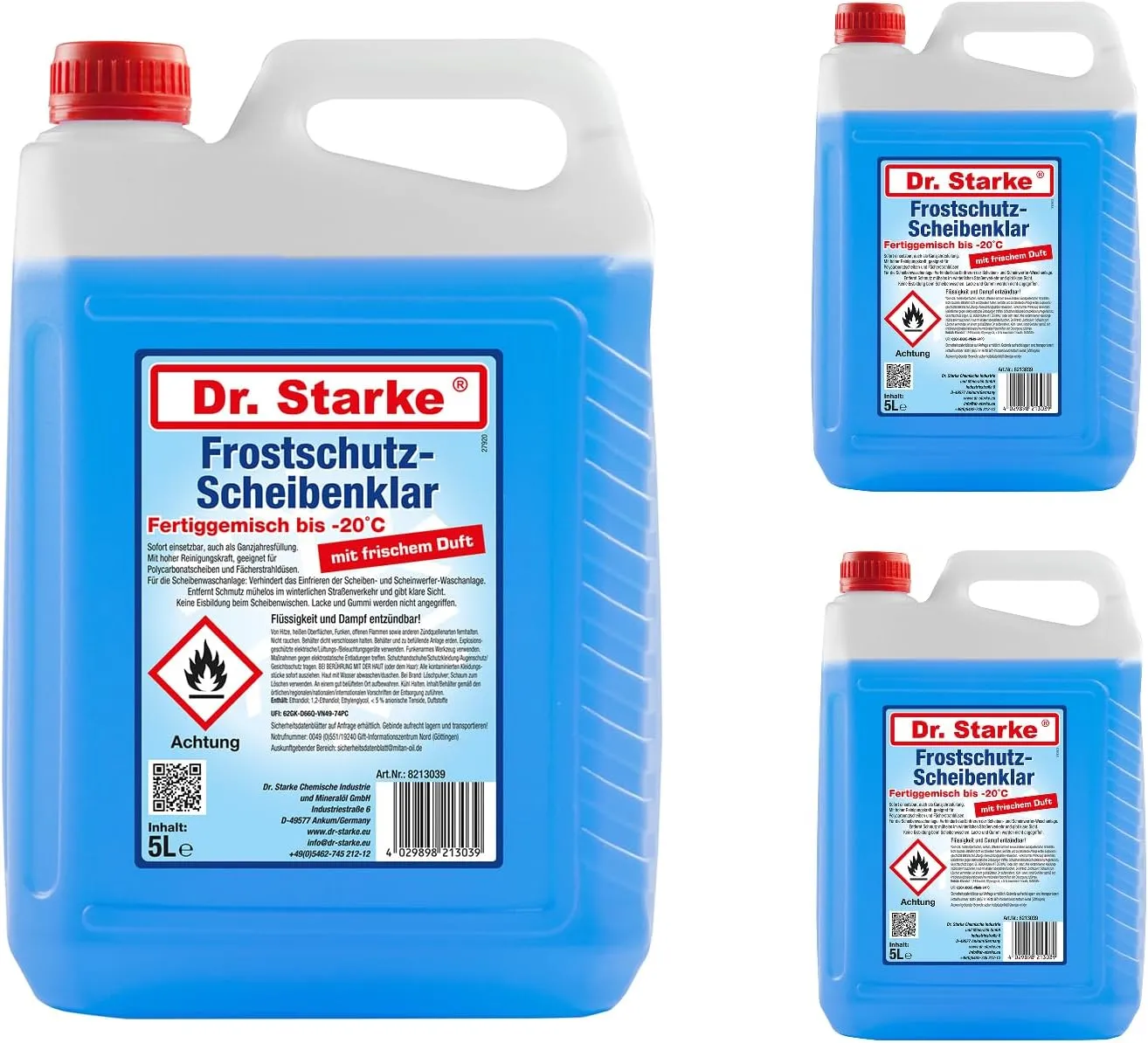 Bild von Dr. Starke Frostschutzmittel für Scheibenwaschanlage 3 x 5 Liter gebrauchsfertig bis -20°C