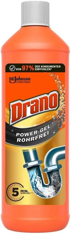 Bild von Drano Power Gel Abflussreiniger 1000 ml für Küche und Bad