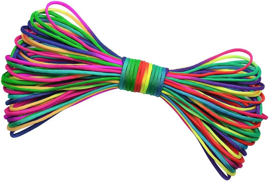 Bild von Dreamtop 101 Fuß Regenbogen Paracord Seil für Camping und Outdoor Aktivitäten
