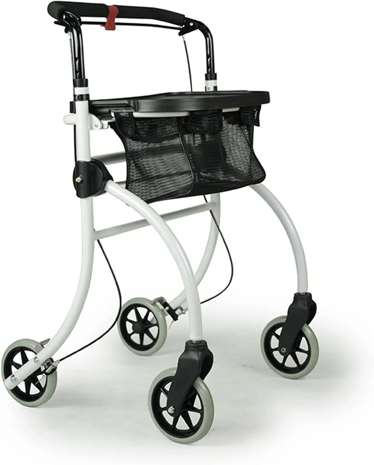 Bild von Drive Medical ROOMBA I Indoor Rollator mit Tasche und großem Tablett, klappbar, leichtes Aluminiumgestell, belastbar bis 100 kg