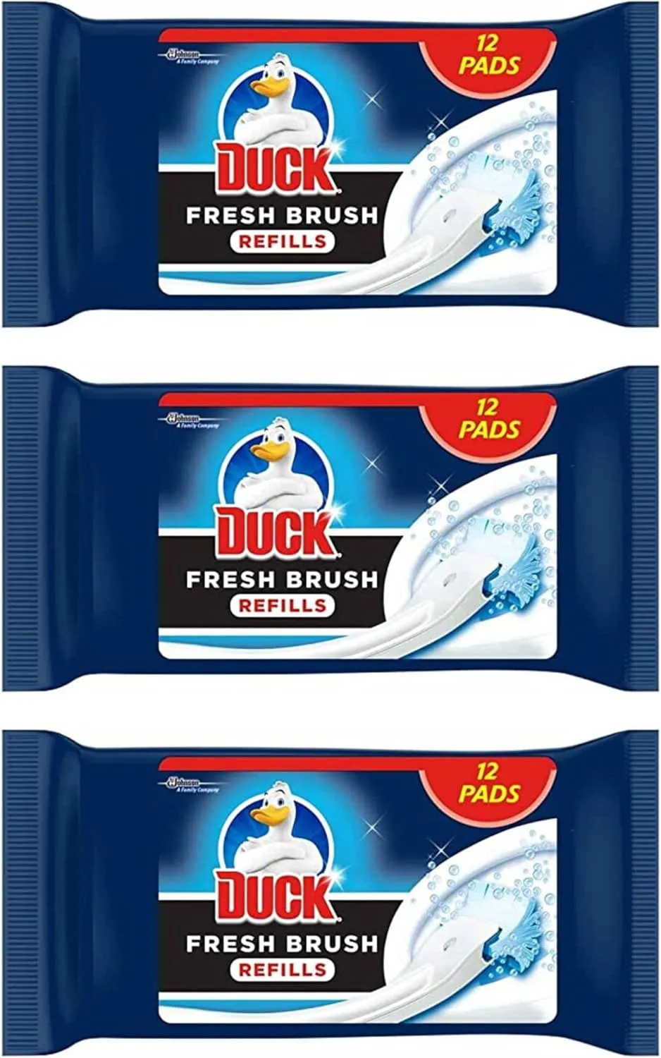 Bild von Duck Fresh Brush Nachfüllpack mit 36 spülbaren Reinigungspads für Toilettenreiniger