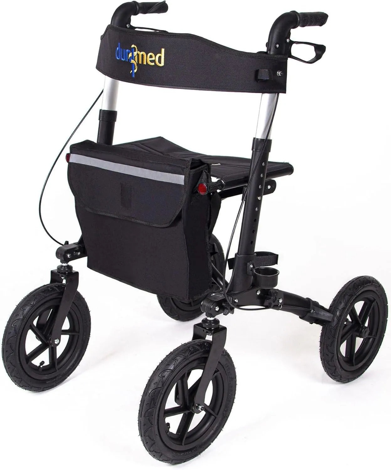 Bild von Dunimed Outdoor Rollator mit Luftbereifung und Sitz, faltbar und robust