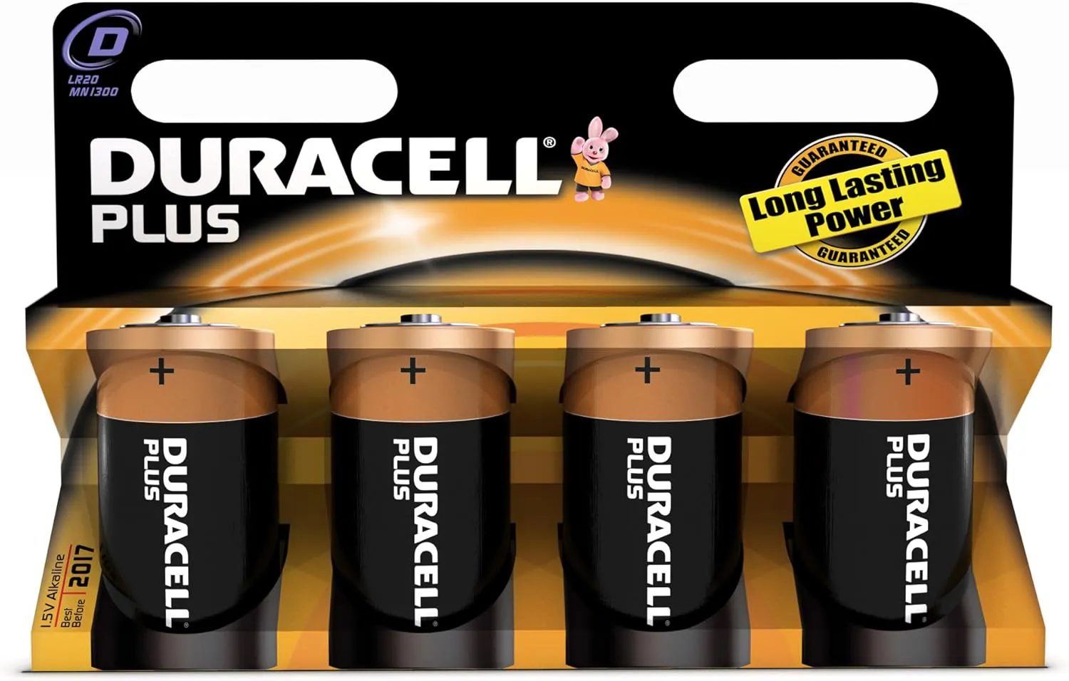 Bild von Duracell Plus Mono D Batterien LR20 1,5V im 4er Pack