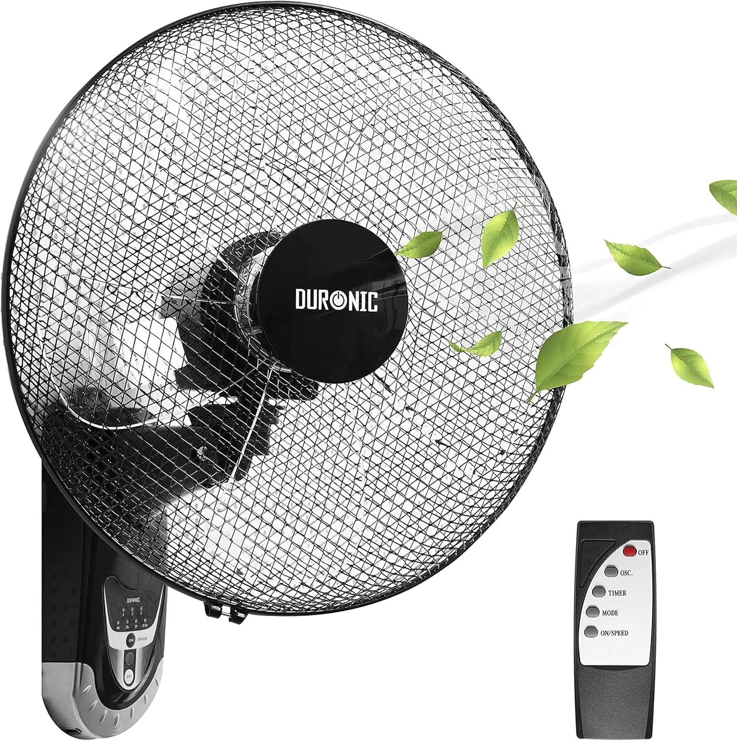 Bild von Duronic FN55 BK Wandventilator mit 40 cm Durchmesser und 60 Watt, Timer, Fernbedienung und 3 Geschwindigkeiten