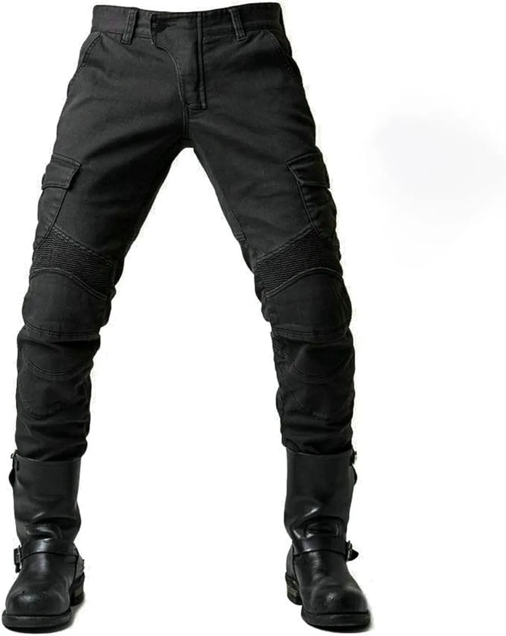 Bild von Earnmore Herren Motorradhose aus atmungsaktivem und verschleißfestem Material mit 2 Paar abnehmbaren Pads für Hüfte und Knie