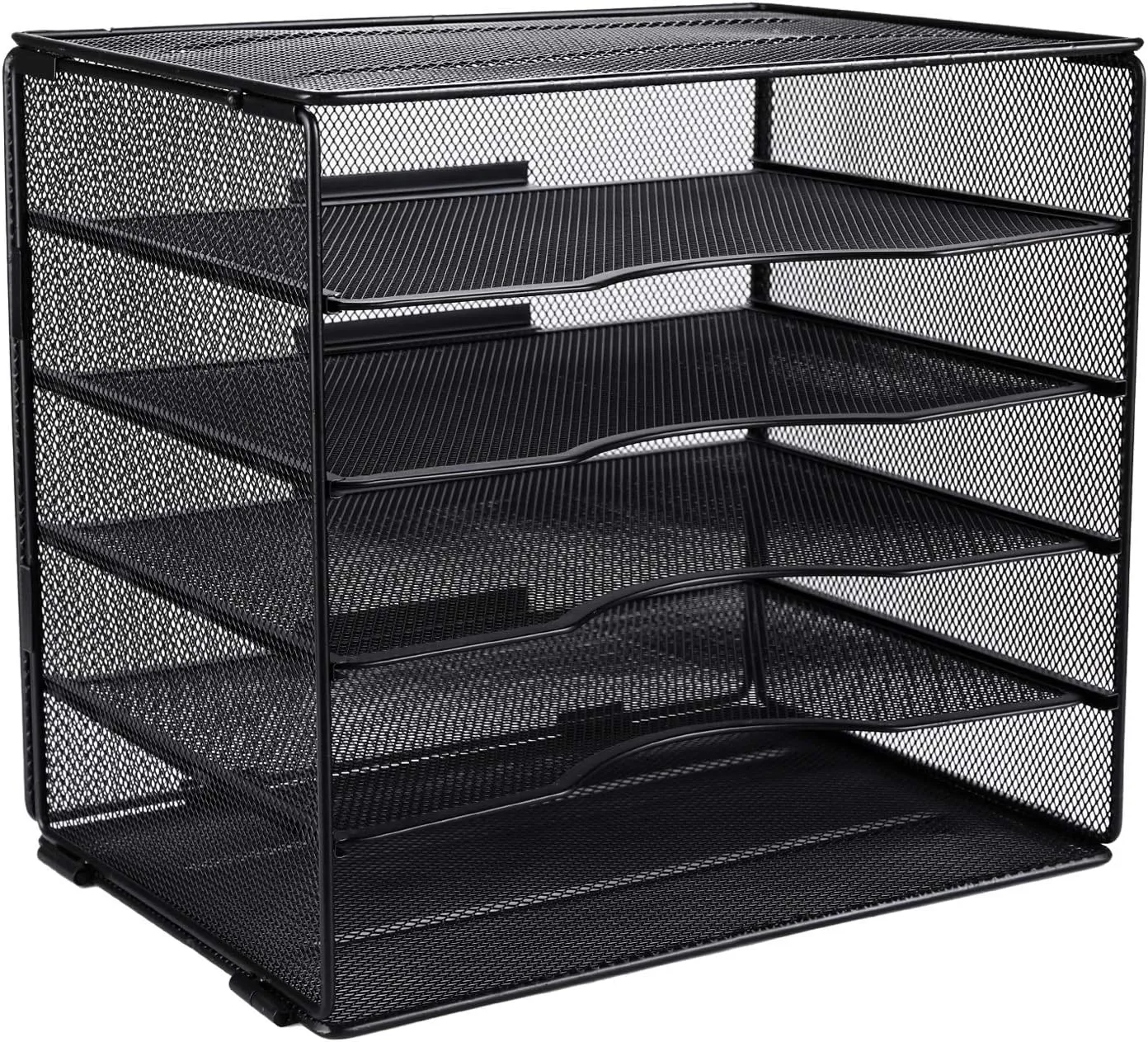 Bild von EasyPAG A4 Metall Schreibtisch Organizer mit 5 Fächern in Schwarz