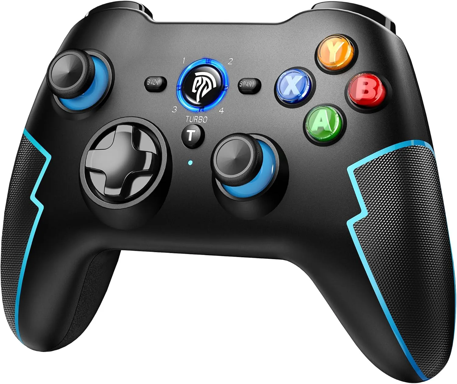 Bild von EasySMX Wireless PC Controller in Blau mit Hall-Trigger, Dual Vibration und Turbo Funktion, kompatibel mit PC, PS3, Switch, Android TV, TV-Box, Handy, Tablet und Laptop