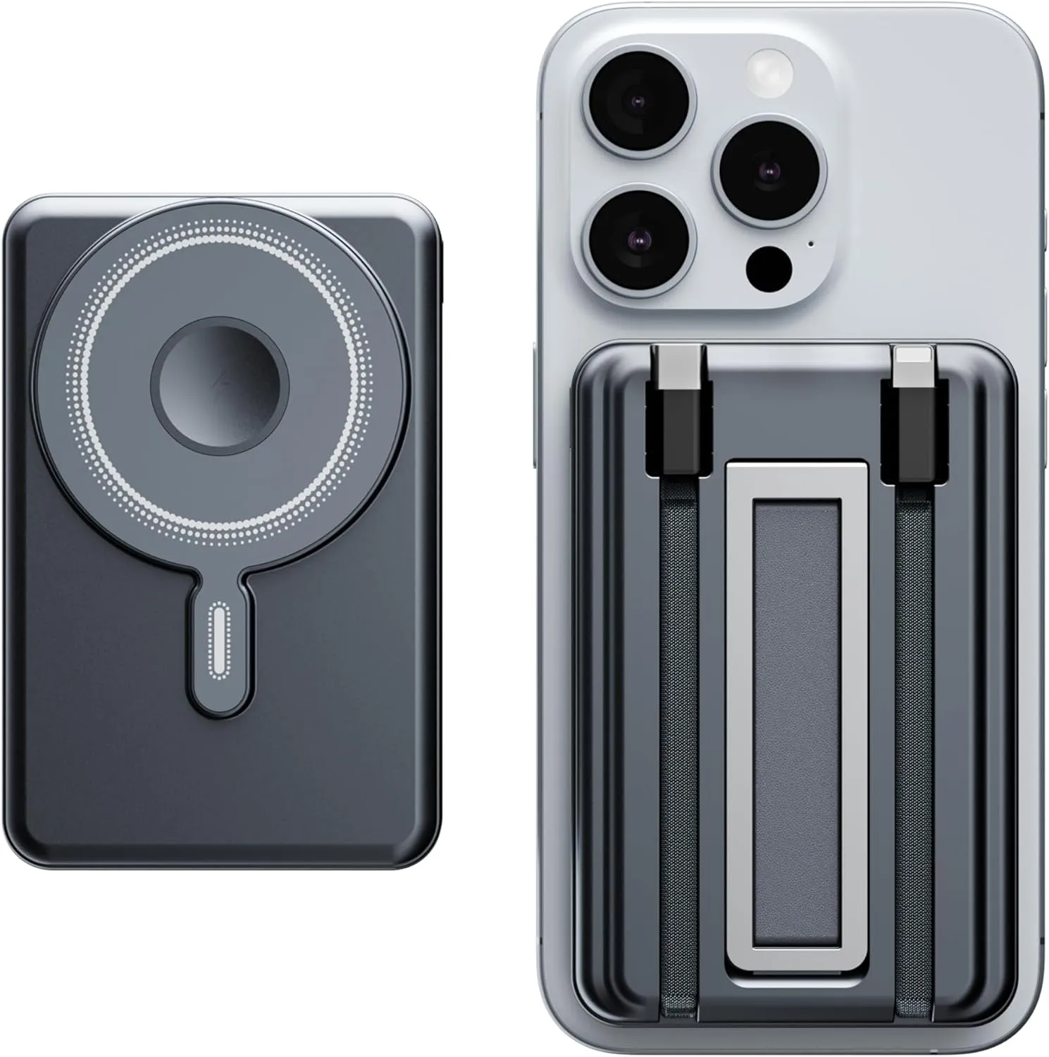 Bild von Eazpower Magsafe Powerbank mit 10.000 mAh und integriertem USB-C Kabel für iPhone, Apple Watch und AirPods, 20W PD Schnellladung