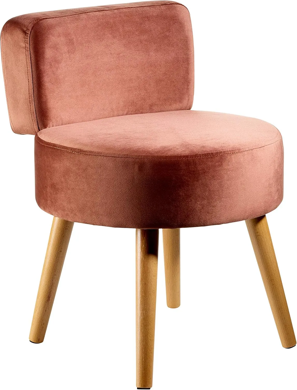 Bild von Echtwerk Milo Sessel in Taupe mit hoher Rückenlehne und weicher Polsterung, ideal für Wohnzimmer und Leseecke, Maße 44 x 58 cm