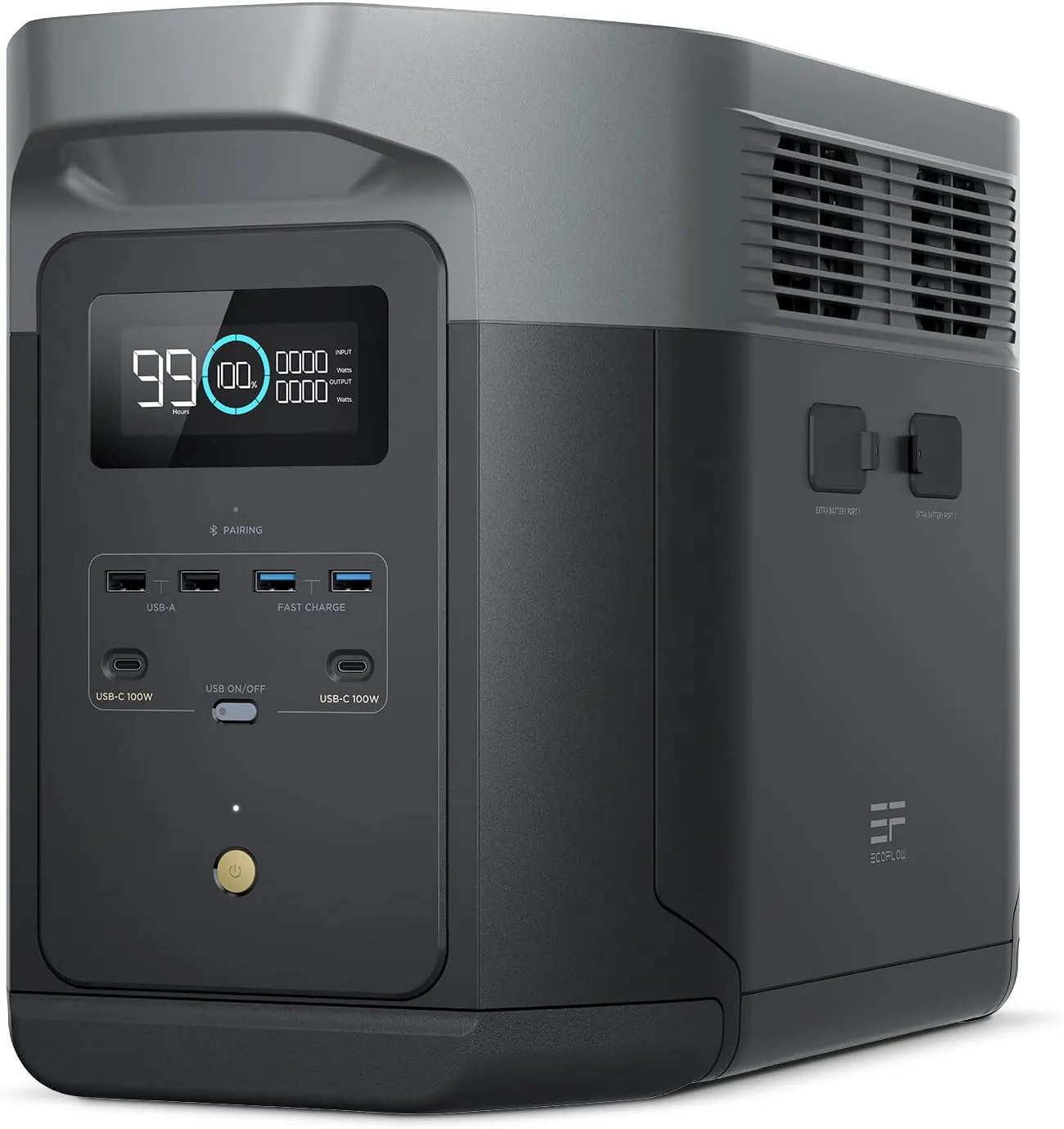 Bild von EcoFlow DELTA 2 Max tragbare Powerstation mit 2048Wh, erweiterbar auf bis zu 6 kWh, 3000W Ausgangsleistung und schneller Ladezeit unter 1 Stunde