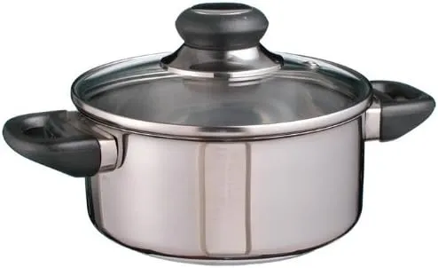 Bild von Edelstahl Kochtopf Bräter induktionsgeeignet mit einem Durchmesser von 16 cm