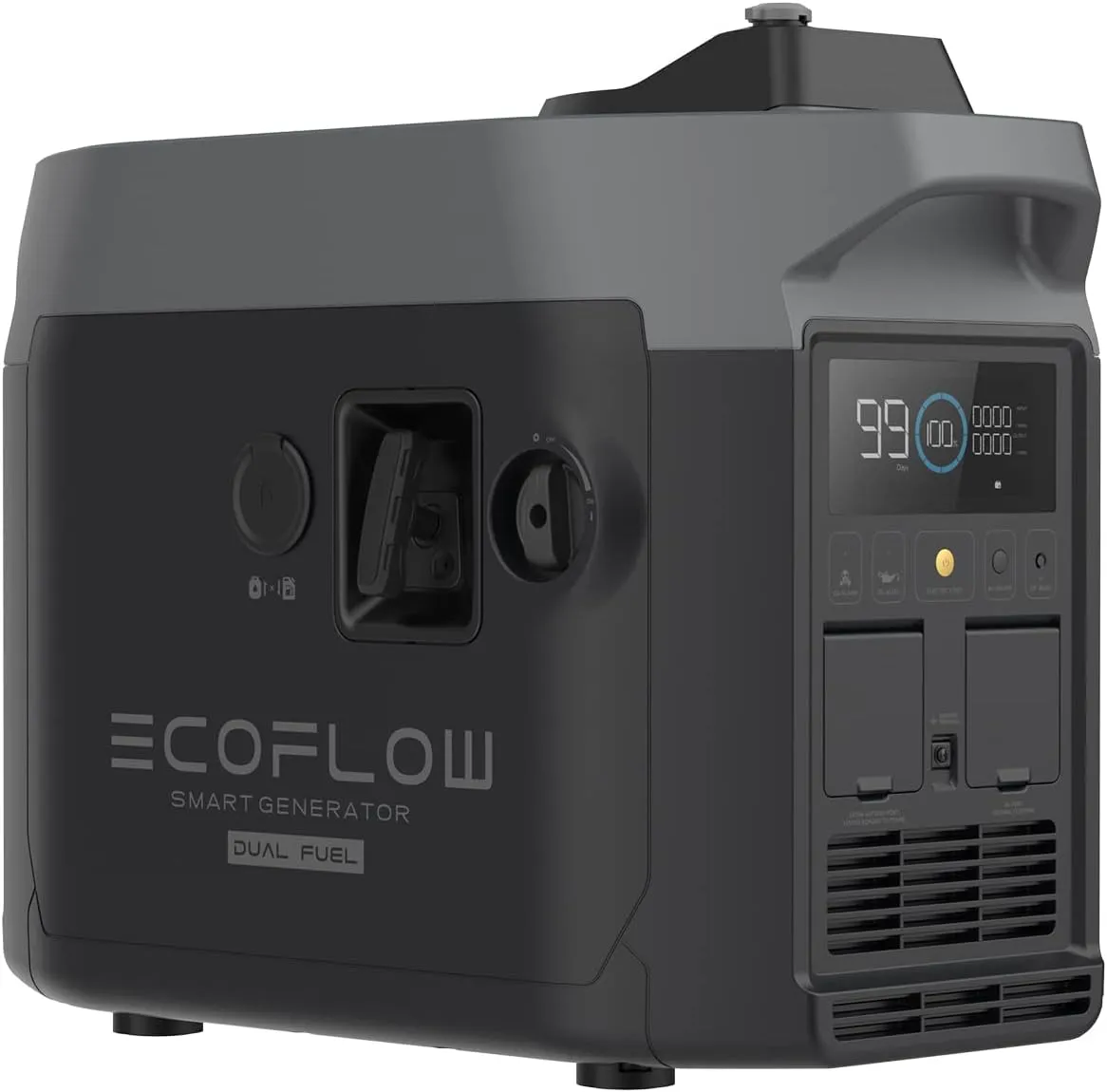 Bild von EF ECOFLOW Dual Smart Generator tragbarer Benzin und Propangas Generator mit 1800 Watt AC Ausgang und LCD Anzeige für Delta Pro und Delta Max
