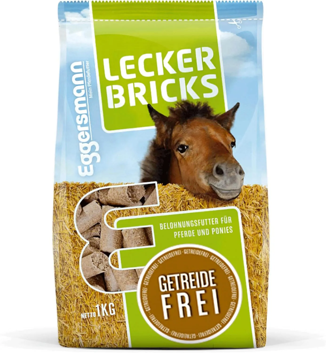 Bild von Eggersmann Pferdefutter 1 kg Leckerli Bricks für Pferde und Ponys, getreidefrei und kalorienarm, ideal als Belohnung und für zwischendurch