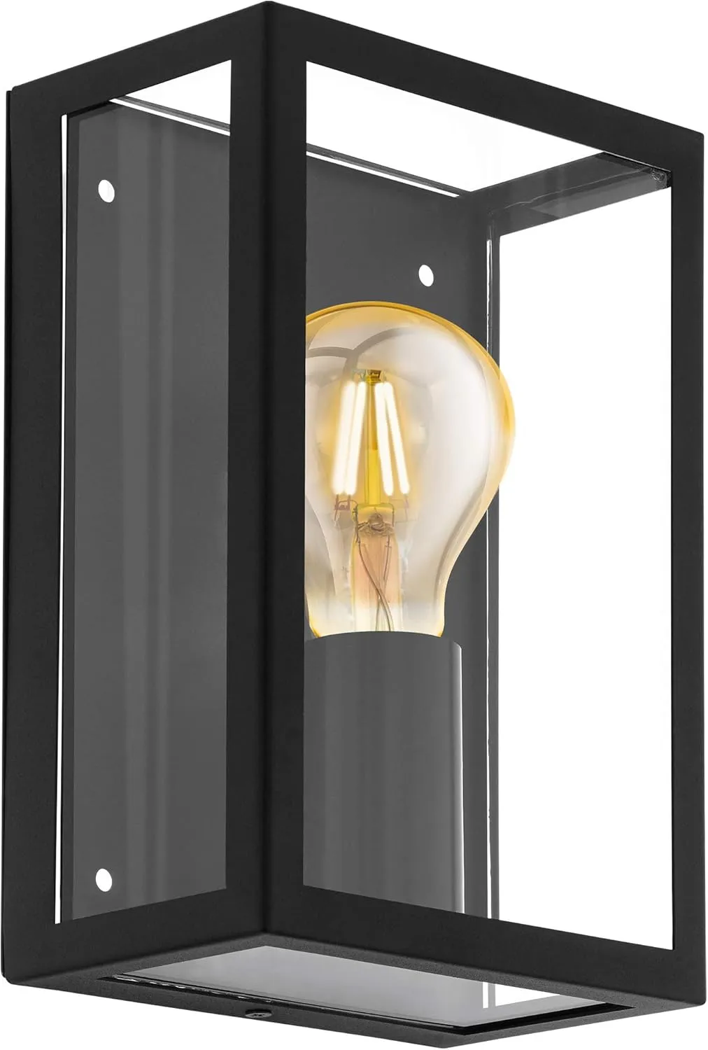 Bild von EGLO Alamonte 1 Außen-Wandlampe in Schwarz mit klarem Glas und E27 Fassung, IP44