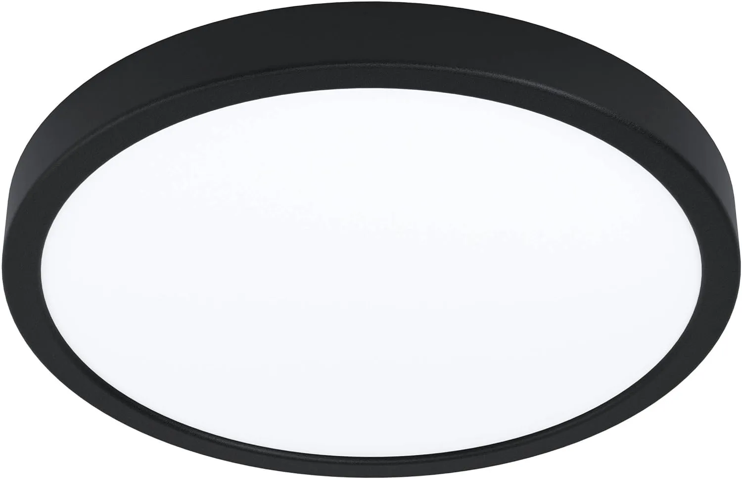 Bild von EGLO connect.z Fueva-Z Deckenlampe für das Bad mit 28,5 cm Durchmesser, ZigBee, App- und Sprachsteuerung, dimmbar und IP44, in Schwarz