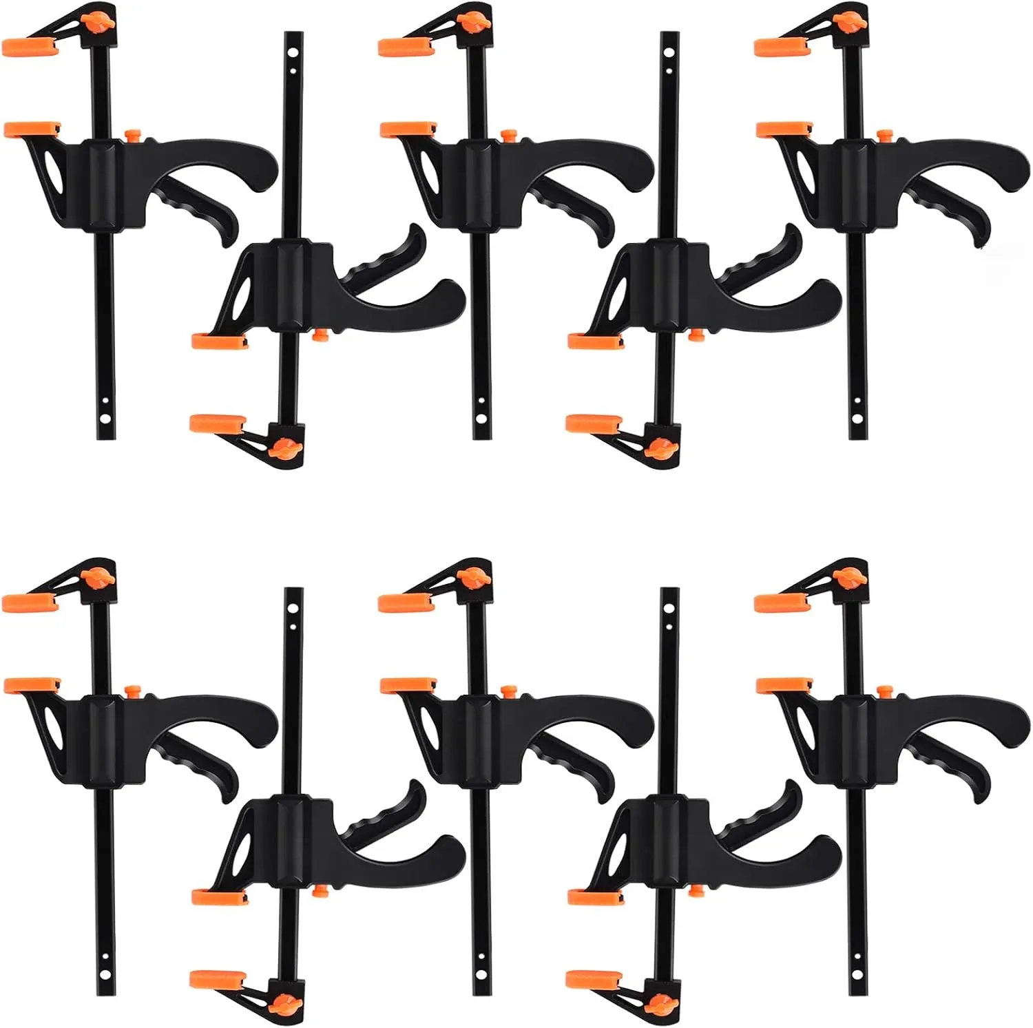Bild von Einhandzwingen Set mit 10 Schraubzwingen aus Stahl und Nylon für präzise Holzbearbeitung