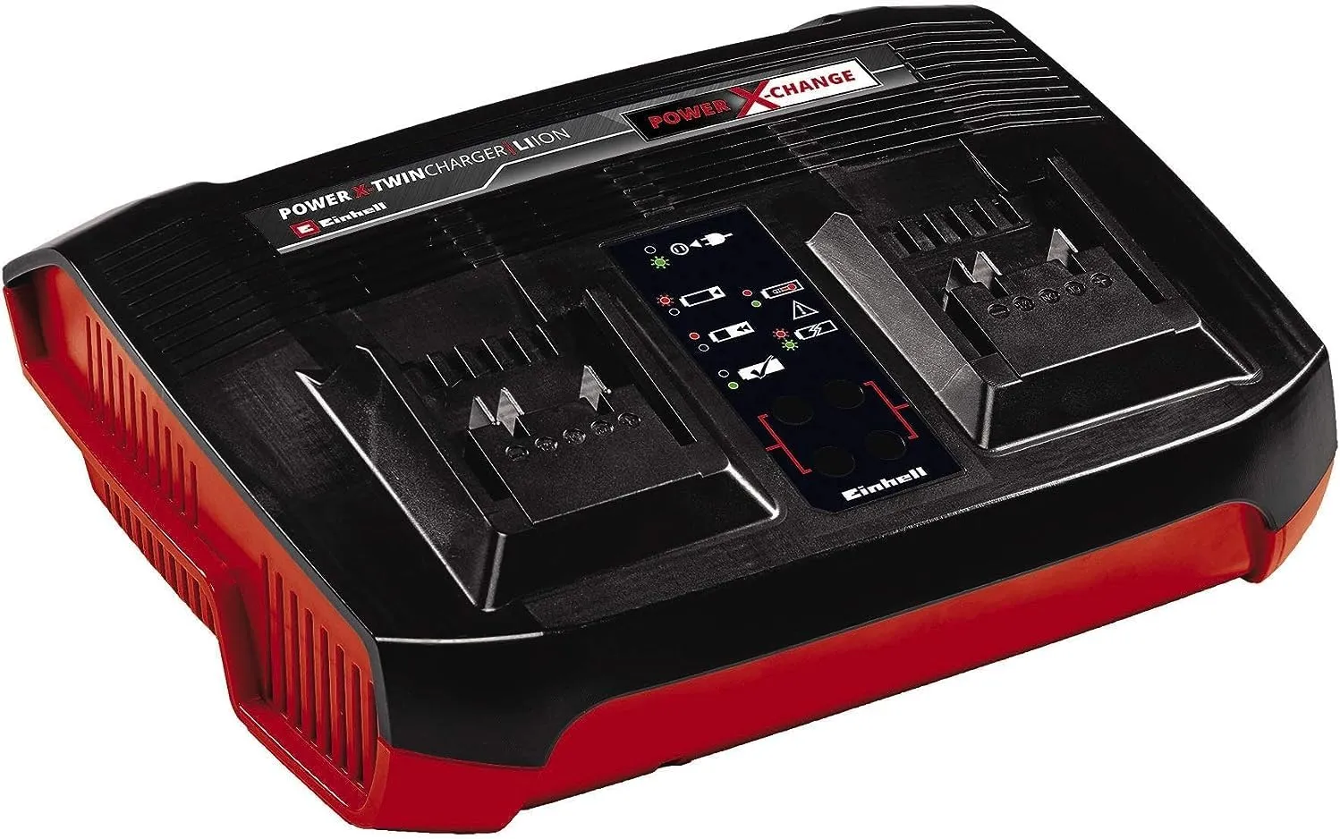 Bild von Einhell Power X-Twincharger Ladegerät mit 3A für gleichzeitiges Laden von zwei 18V Akkus und integrierter Akkuüberwachung