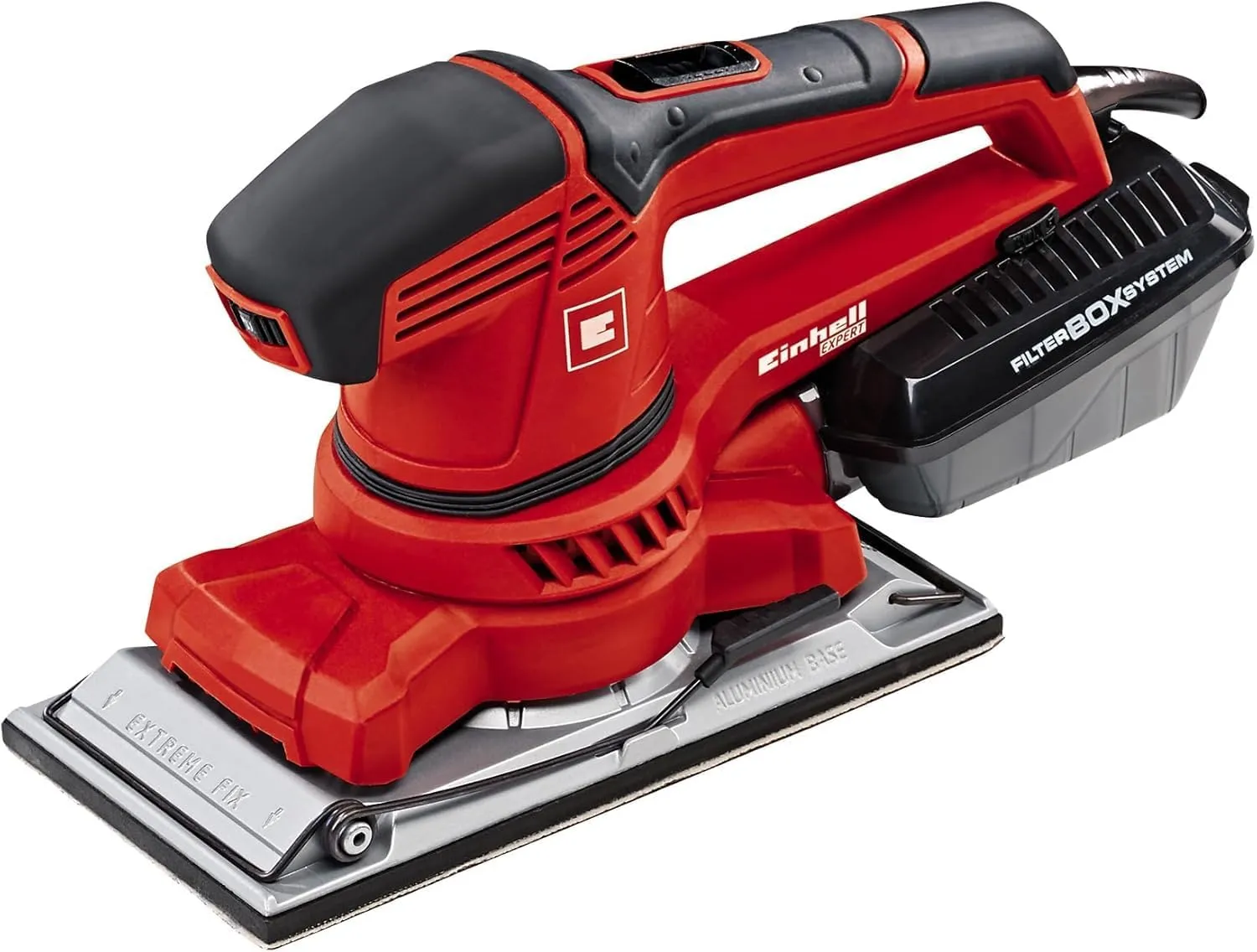 Bild von Einhell Schwingschleifer TE-OS 2520 E mit 250 Watt, 115x230 mm Schleiffläche, Drehzahlanpassung und Absaugadapter im Koffer