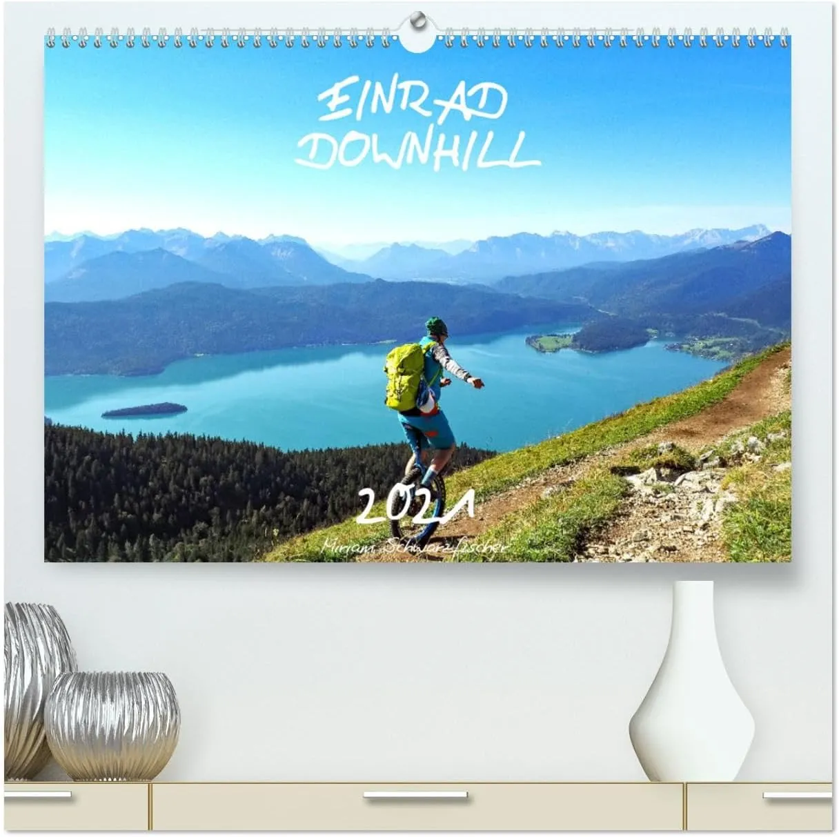 Bild von Einrad Downhill Premium Wandkalender 2025 im DIN A2 Querformat