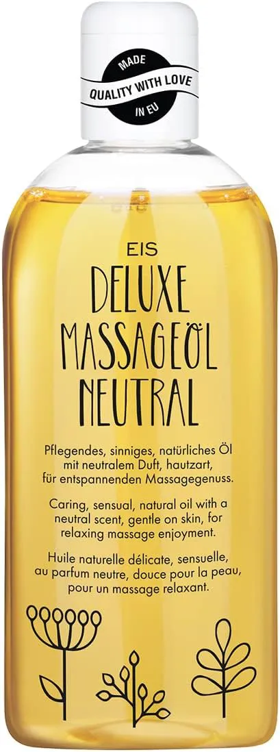 Bild von EIS Delux Massageöl Neutral mit 250 ml für entspannende Massagen und Muskelentspannung, geeignet für Paare und mit neutralem Aroma