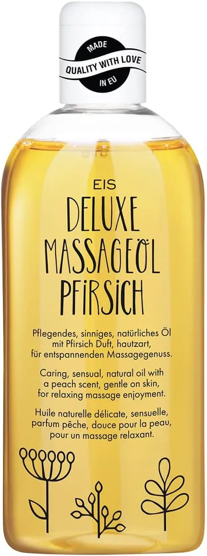 Bild von EIS Deluxe Massageöl Pfirsich mit 250ml für entspannende Massagen und intime Muskelentspannung, mit einem erotischen Pfirsichduft